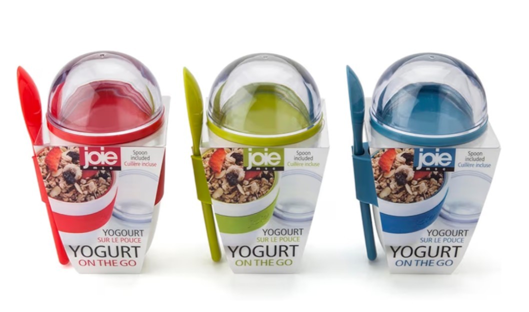 Joie Yogourt On The Go Container with Spoon- Portable Reusable Snack BPA free
