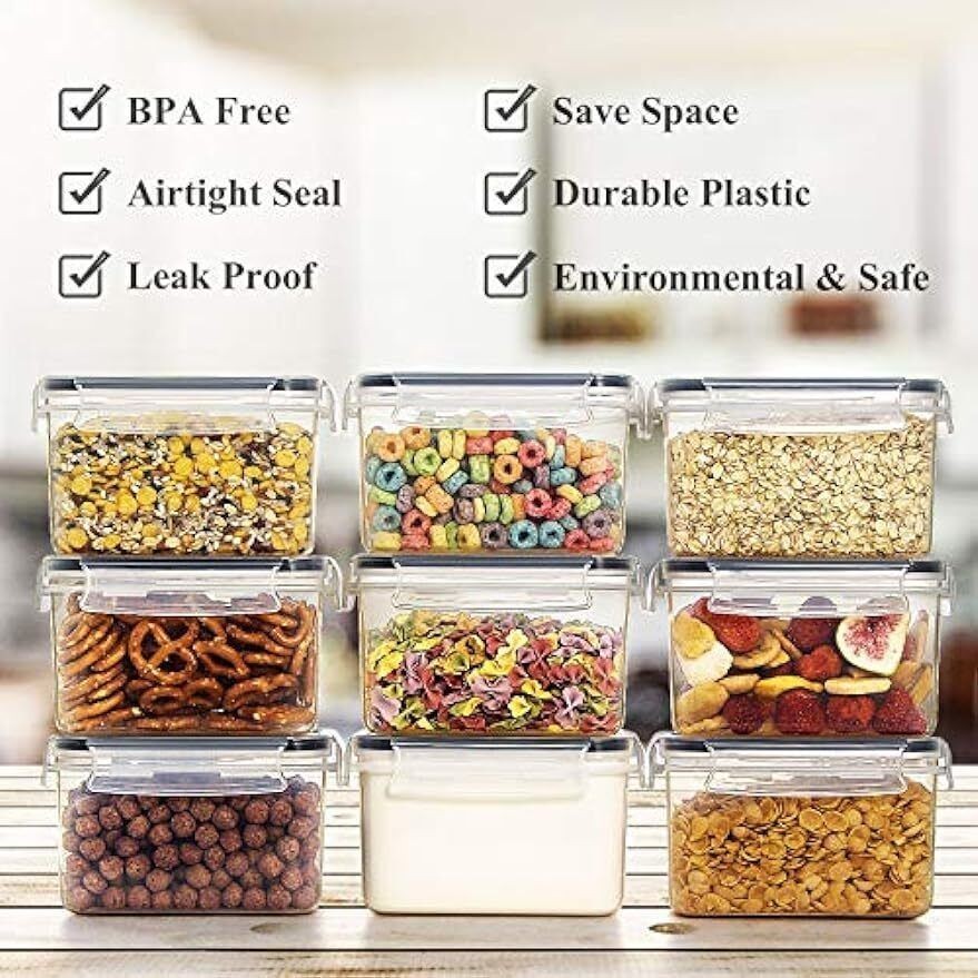 Cereal Dry Plastic Food Storage Container Set Sugar Flour Baking Supplies 0.8 L