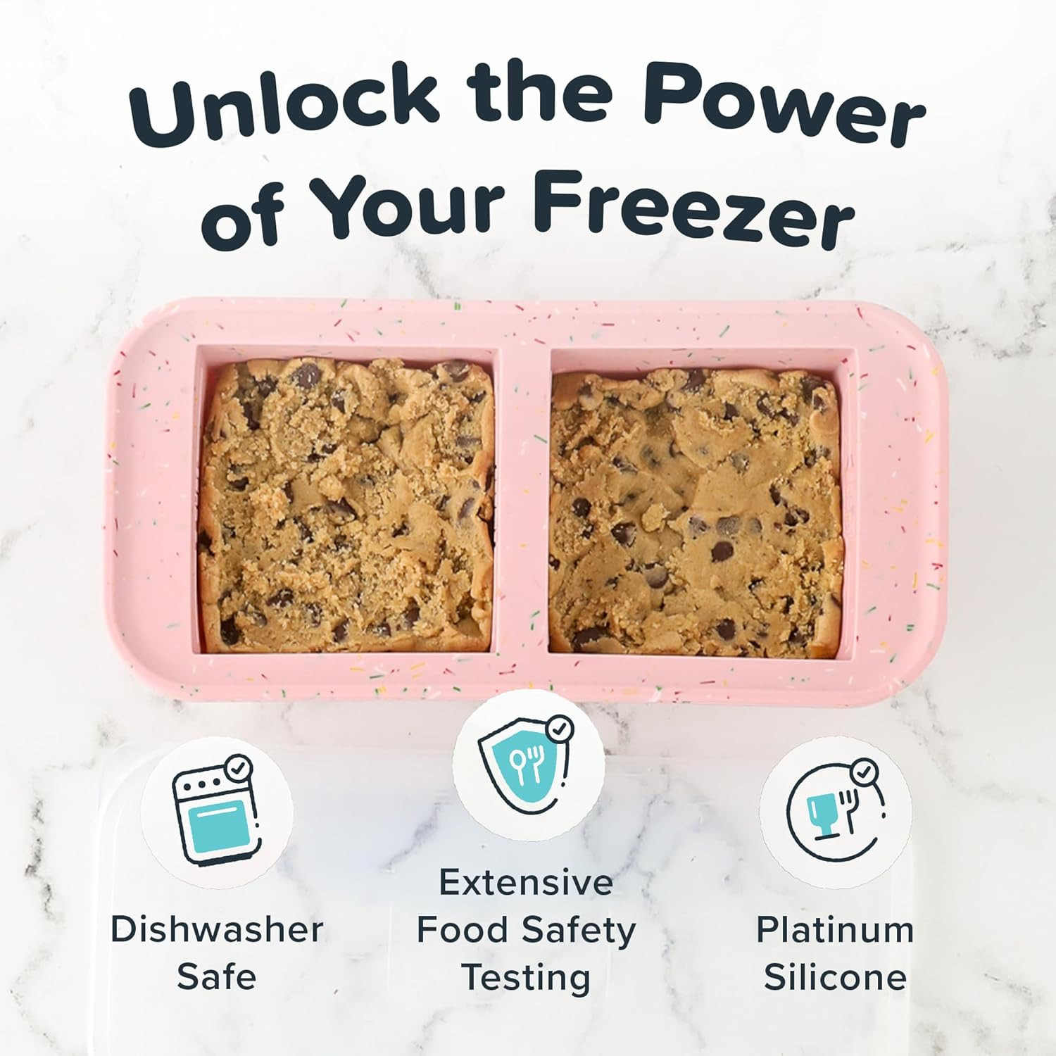 Souper Cubes 2 Cup Silicone Food Freezer Mold, Cotton Candy, 2-Pack | 100% Plati