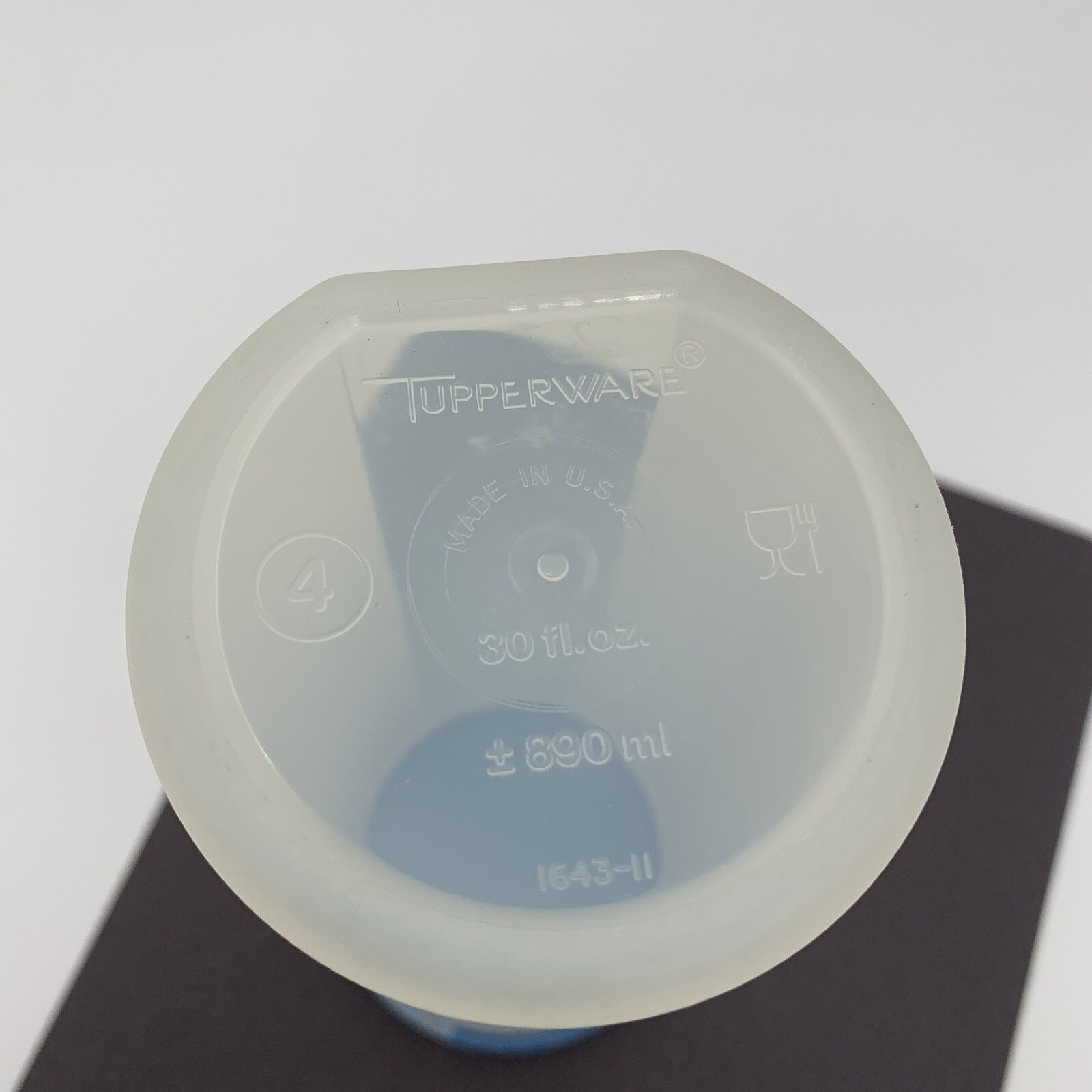 Vintage Tupperware Module Mates Spaghetti Container #4 Light Blue Lid 30 fl oz