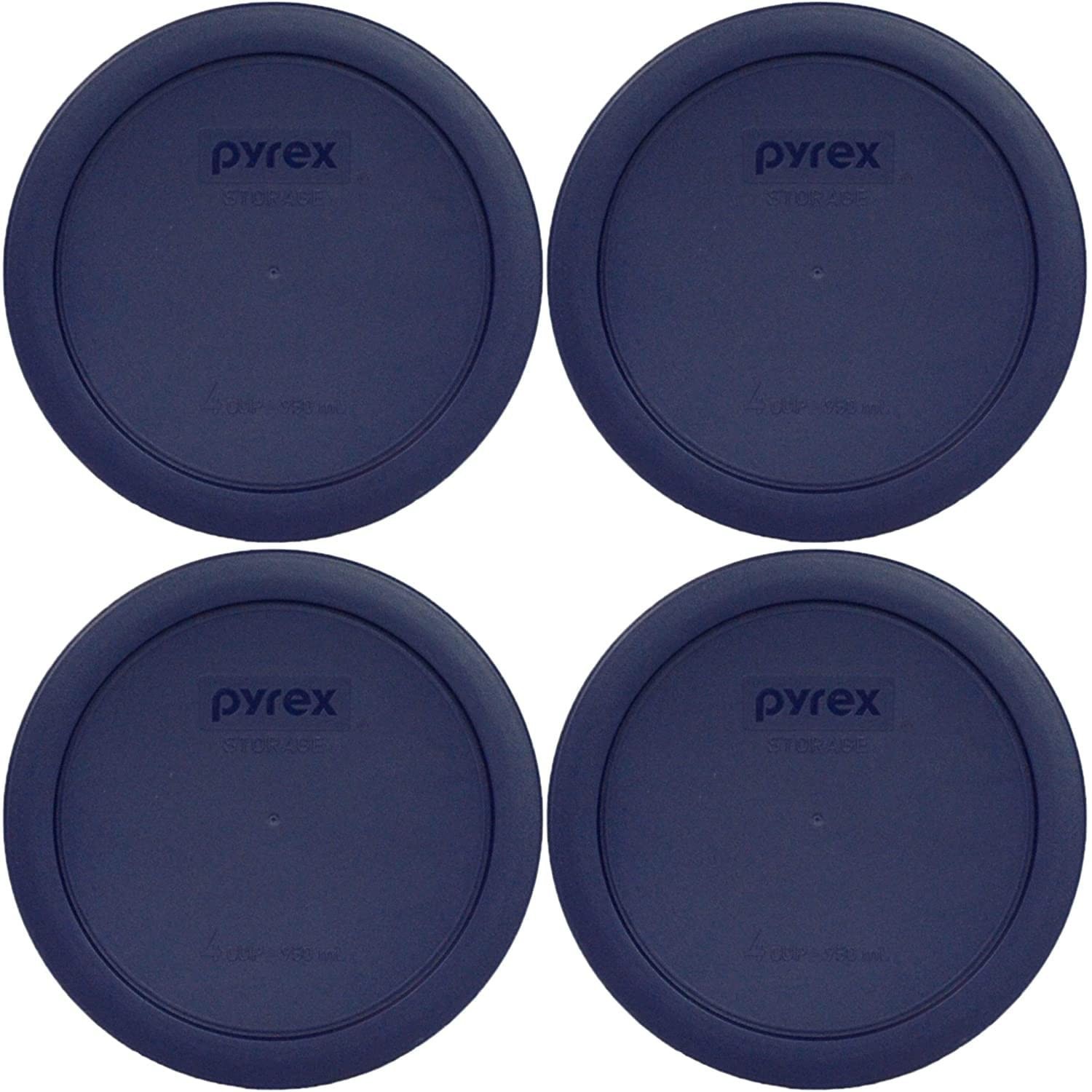 4-Pack Blue Round Food Storage Lids – Microwave & Freezer Safe, Dishwasher Safe