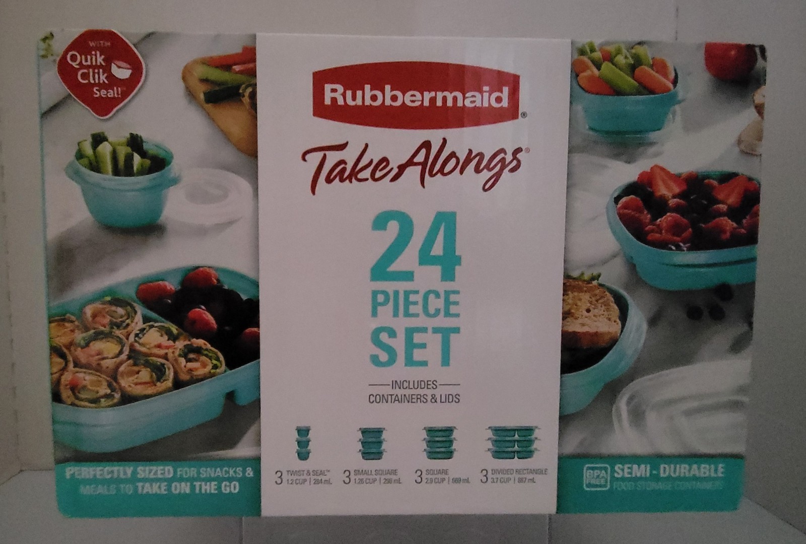 Rubbermaid Take Alongs – 24 piece set – includes containers and lids