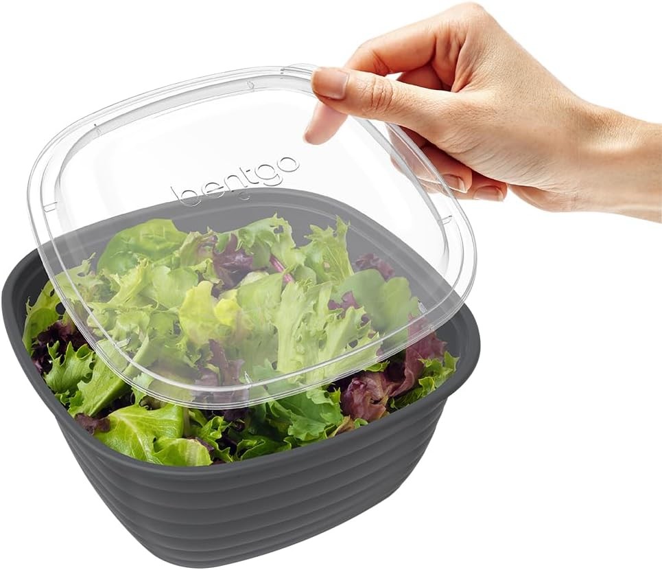 Prep – 1-Compartment Bowls with Custom Fit Lids – Reusable, Microwaveable,