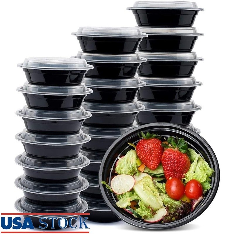 Leak Proof Meal Prep Containers 16oz Durable Food Storage BPA Free 50 Pack New