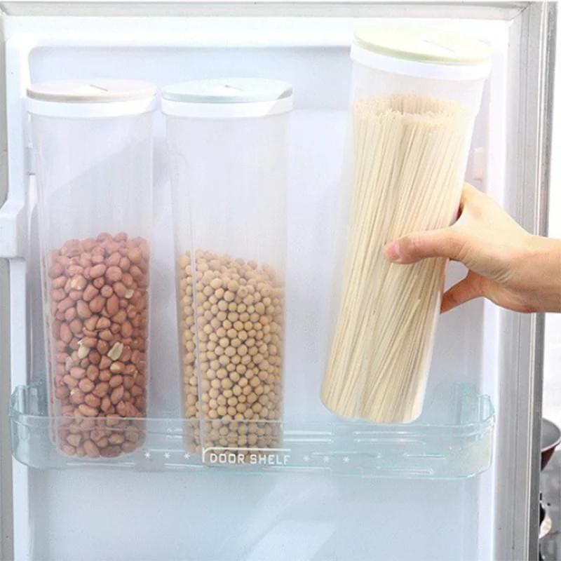 Airtight Pasta Spaghetti Noodle Container Sealed Food Storage Box Locking Lid