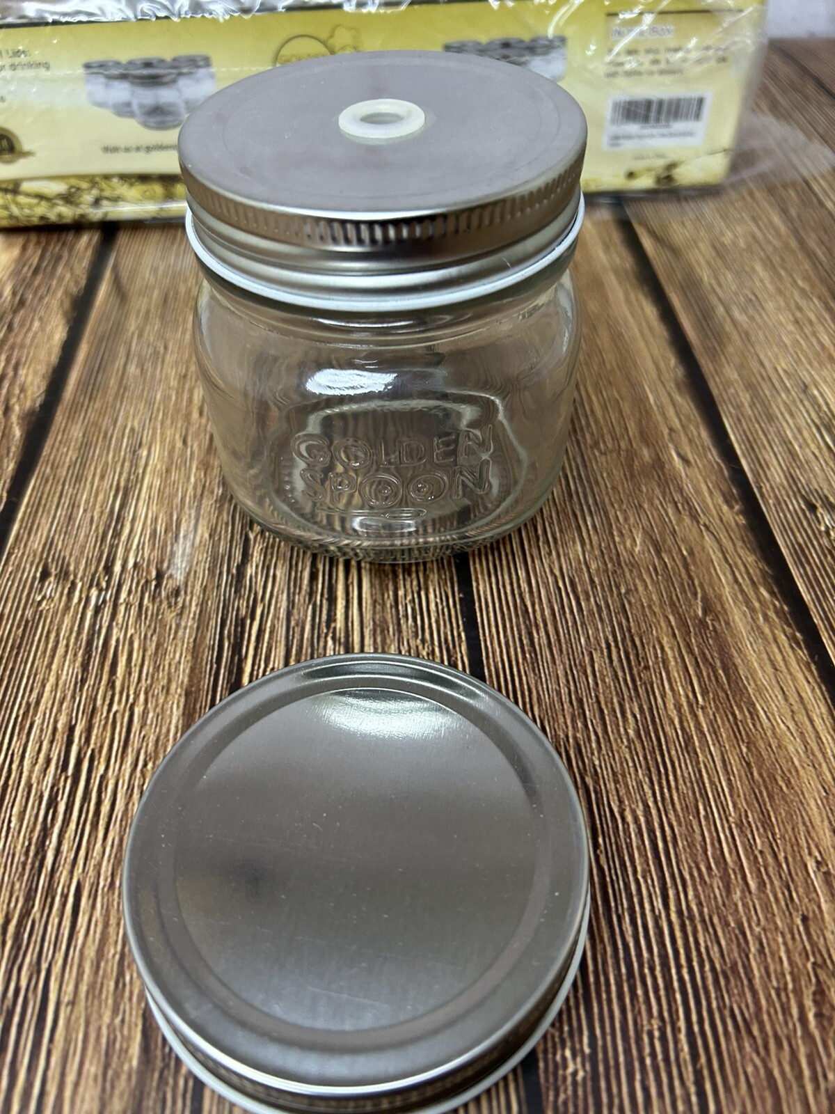 10oz Mason Jars (6) , With Regular & Drinking Lids , Dishwasher Safe, BPA Free
