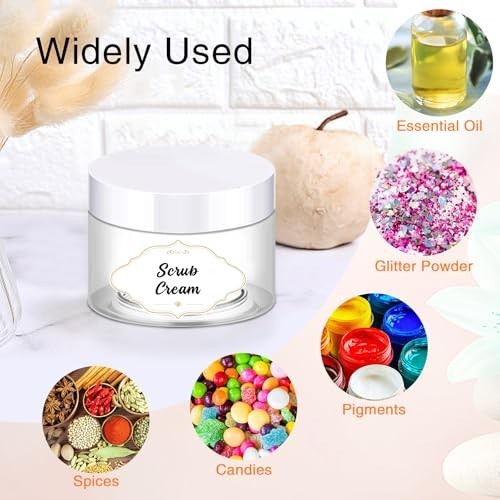 72 Pcs 4 OZ Clear Plastic Jars with Lids – Leak Proof Storage Containers for Sli