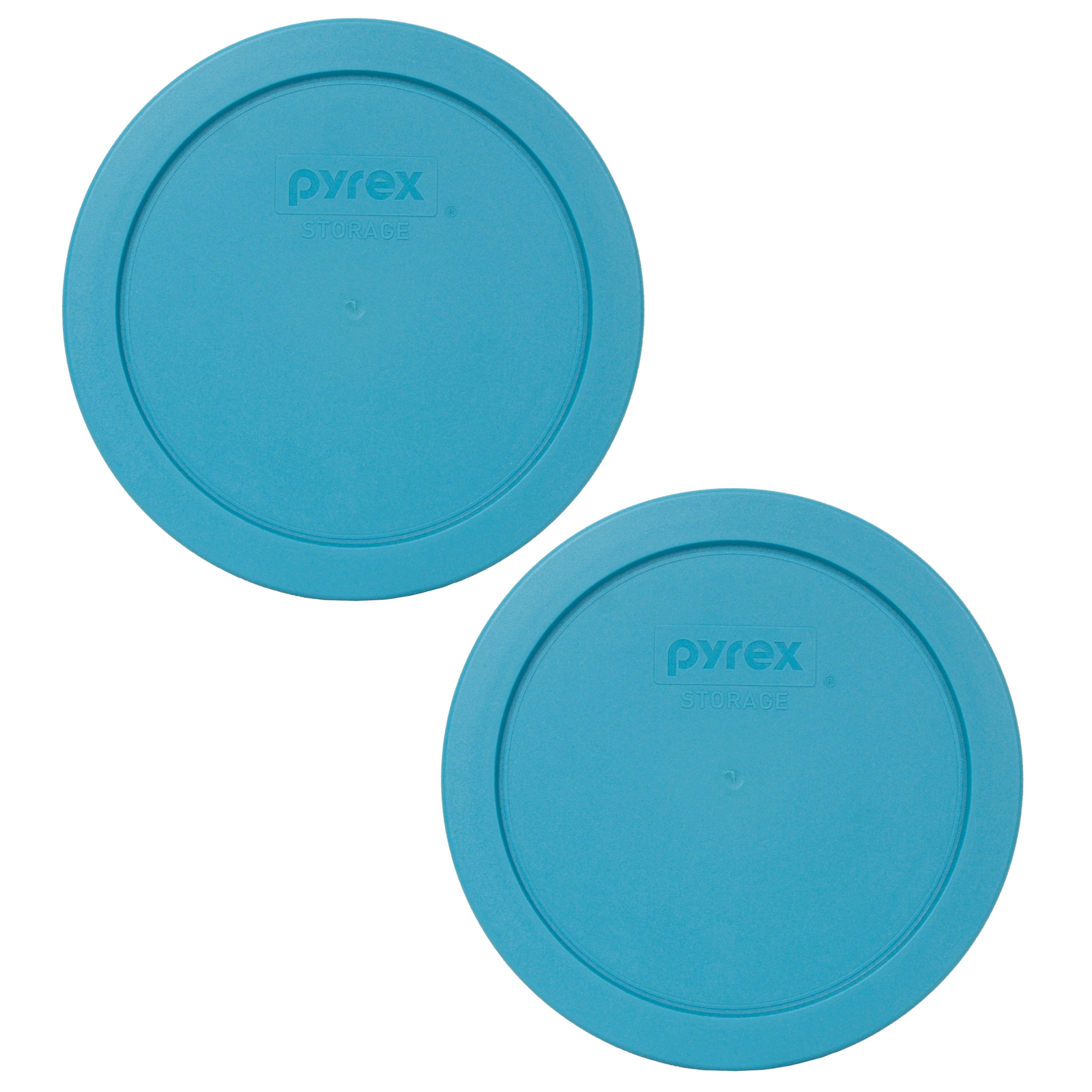 Pyrex 7201-PC 4-Cup Teal Blue Replacement Food Storage Lid Covers (2-Pack)