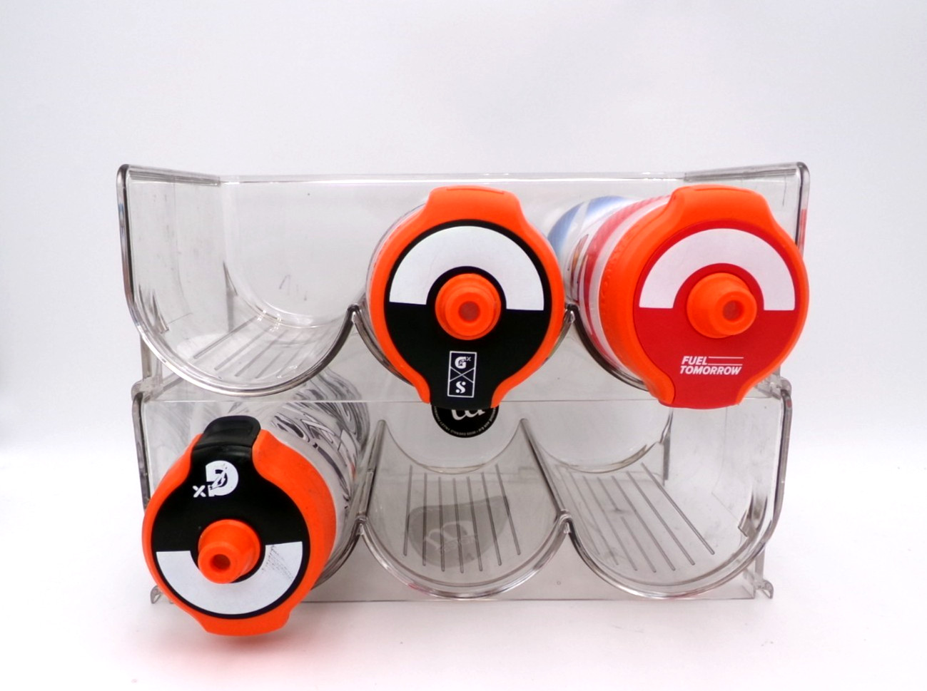2 m Design Clear Acrylic Wall Mount 3 Compartment Bottle Organizer Storage Racks