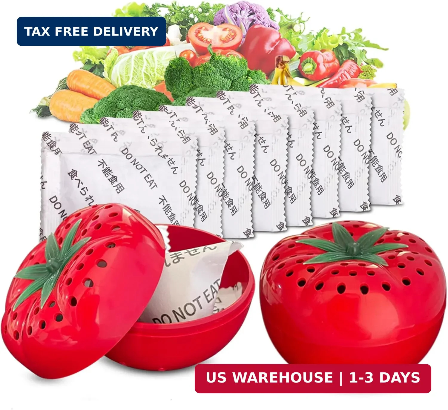 Produce Freshness Preserver Saver Kit- Keep Fruits and Vegetables Fresh Longer,