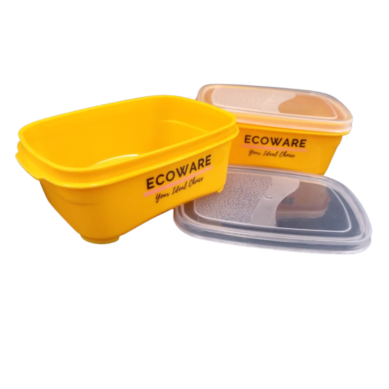 Ecoware Rectangular Food Container/Food Storage (3pcs/pack)