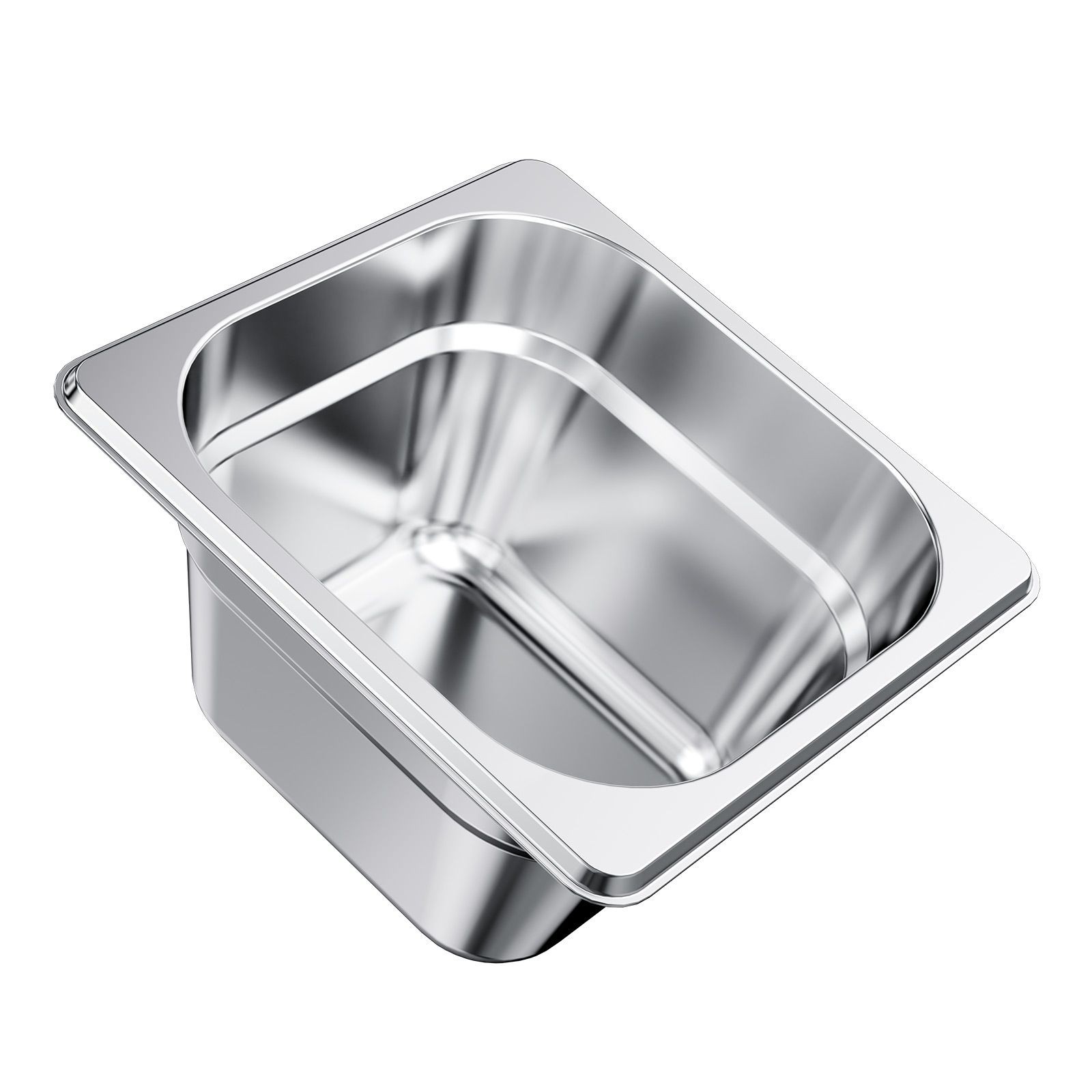 6 Pack 1/6 Size 4in Stainless Steam Pans for Home
