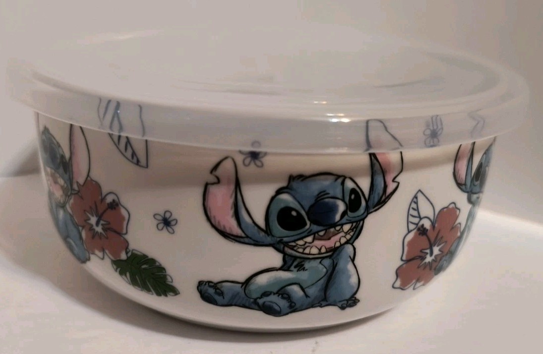 Disney STITCH Adorable 16 oz. Pressure Lid Food Storage Container NEW! Free Ship