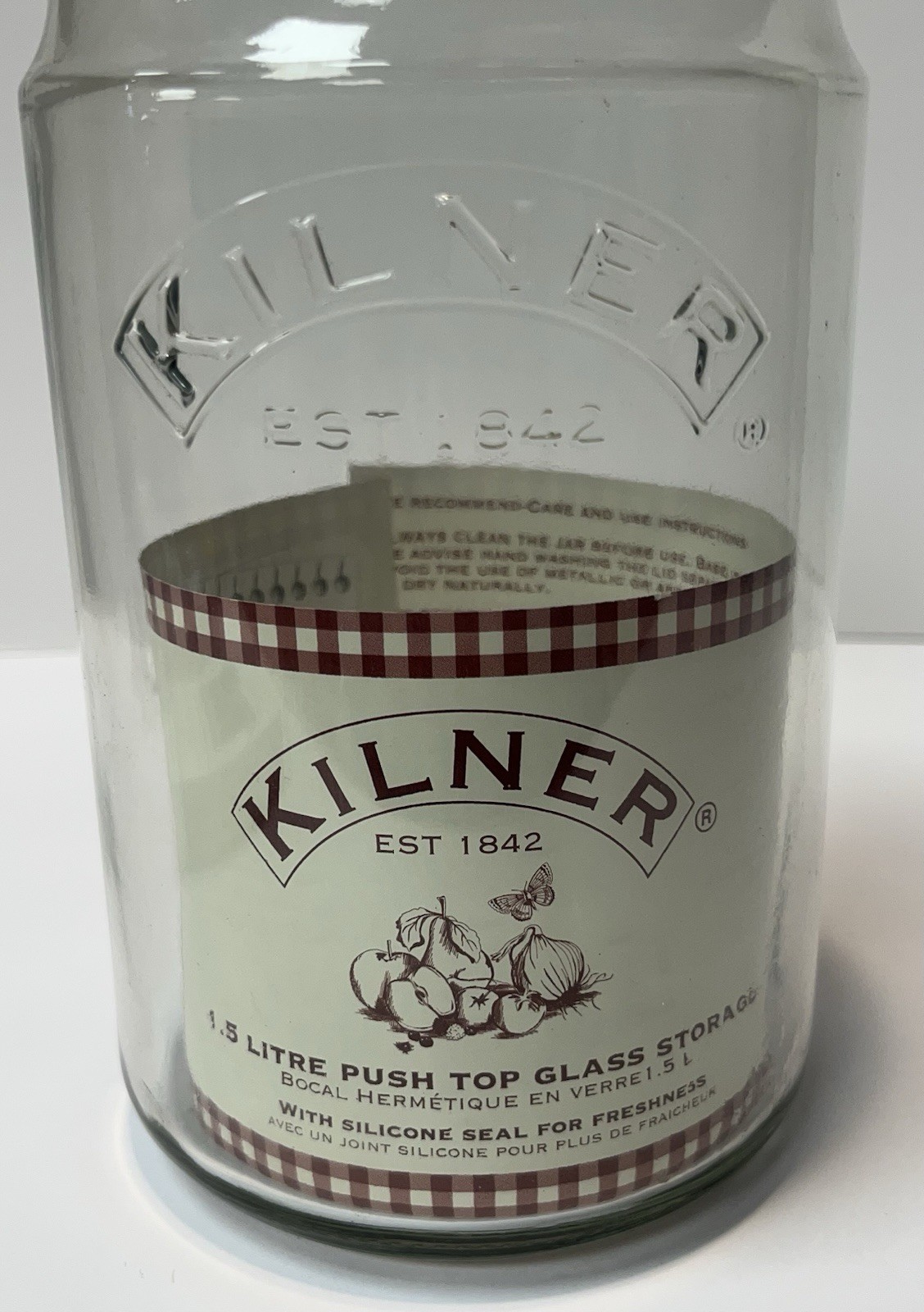 RARE Kilner Universal Storage 1.5 Litre Liter 51oz Push Top Jar NEW