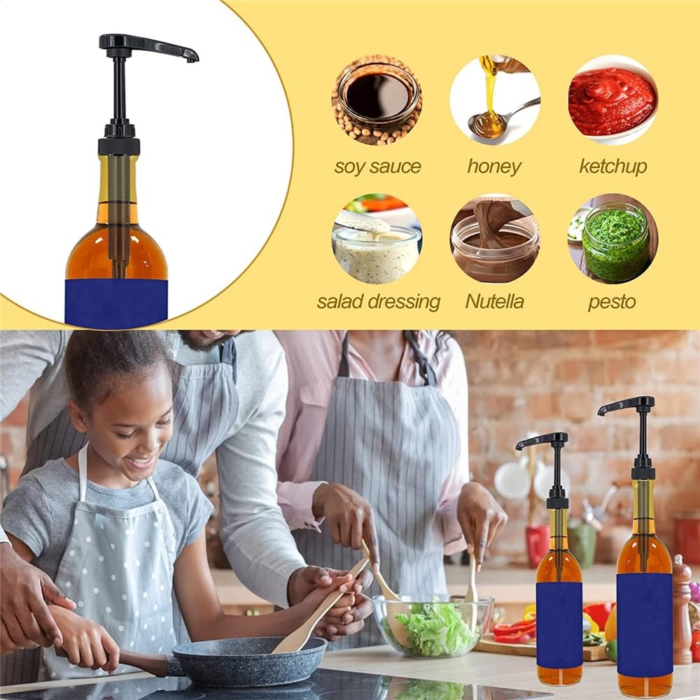 8pcs Syrup PumpsCoffee Syrup Pump Dispenser Fits 750ml-25.4 oz BottlesSyrup B…