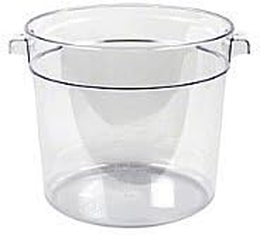Polycarbonate round Food Storage Container, 6-Quart, Clear