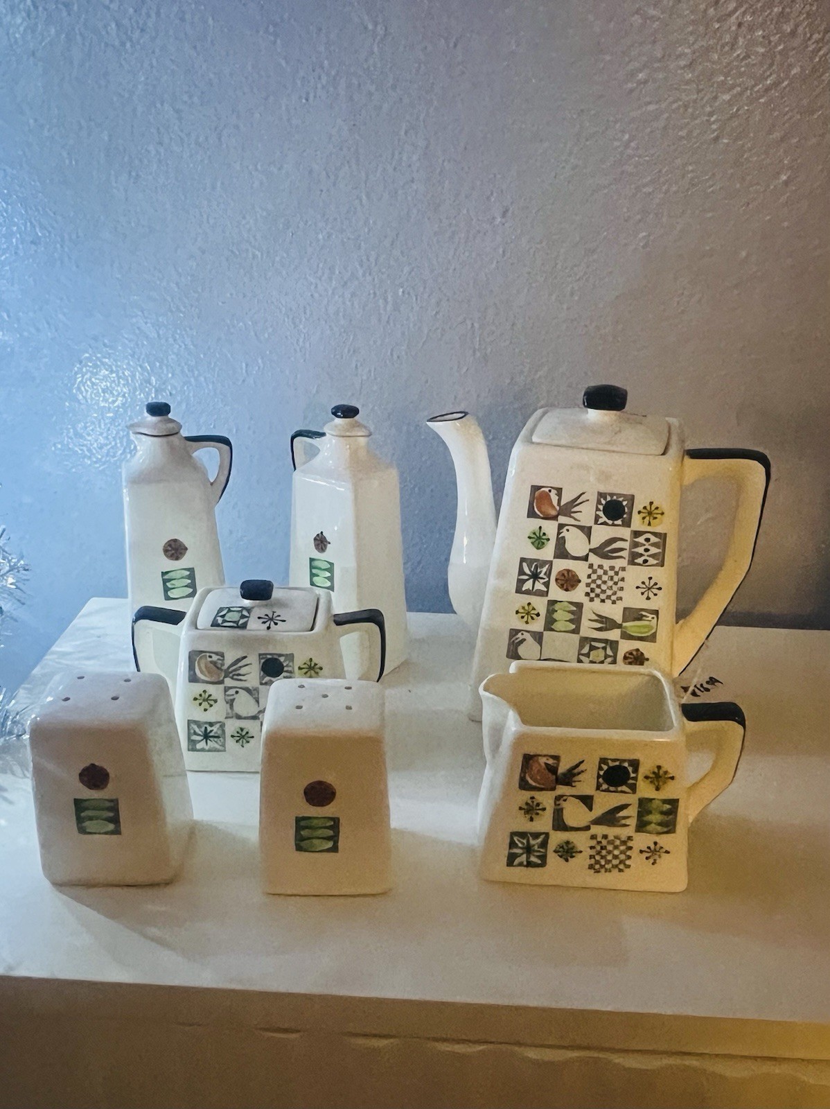Hand Painted Kitchen Set Antique Pacific Japan Vintage Set of 4 Pacfic