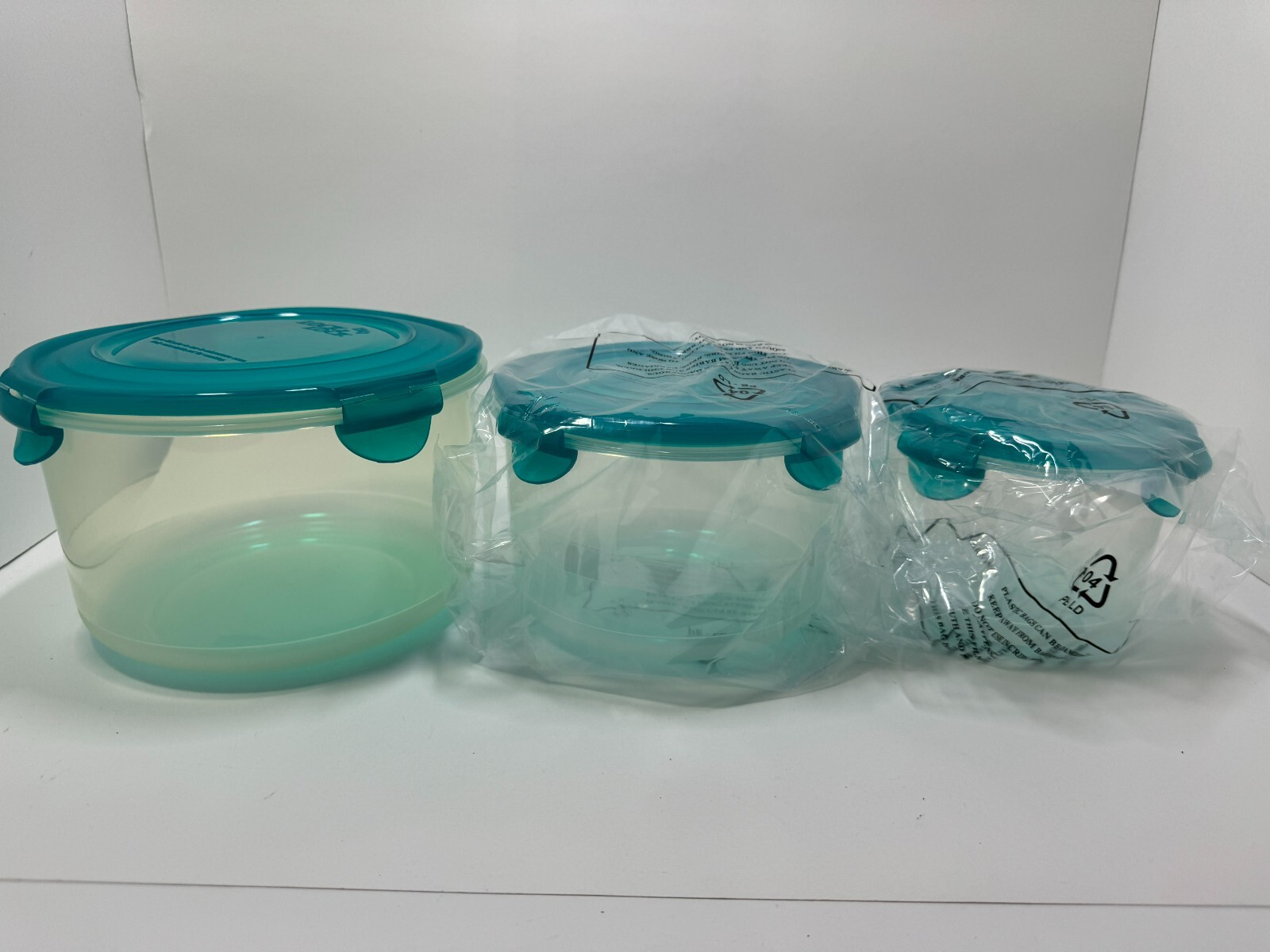 Lock&Lock LocknLock 3 piece Nesting Canister Storage Set Capri Blue – teal green