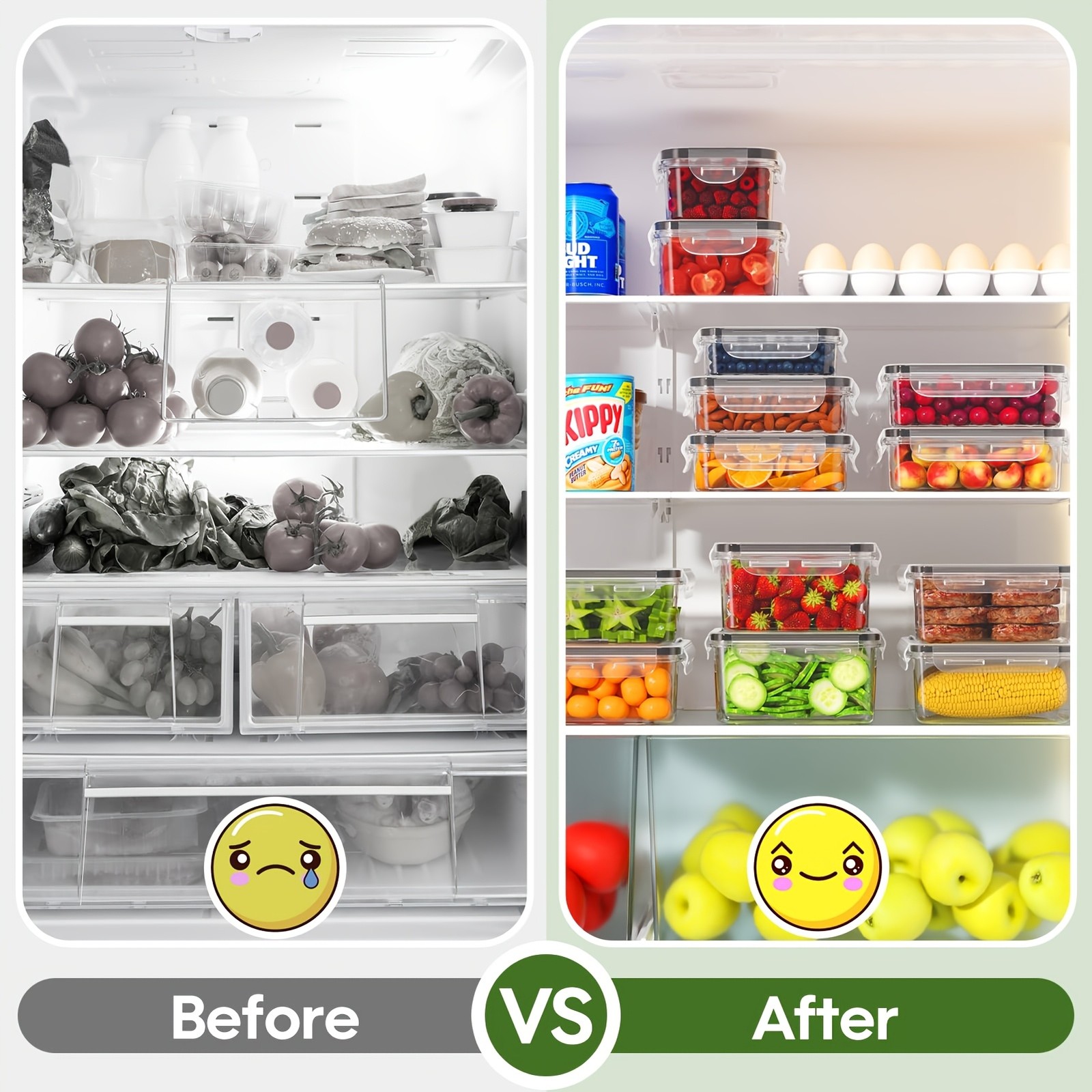 24/40/48pcs Food Storage Container, Fresh-Keeping Boxes
