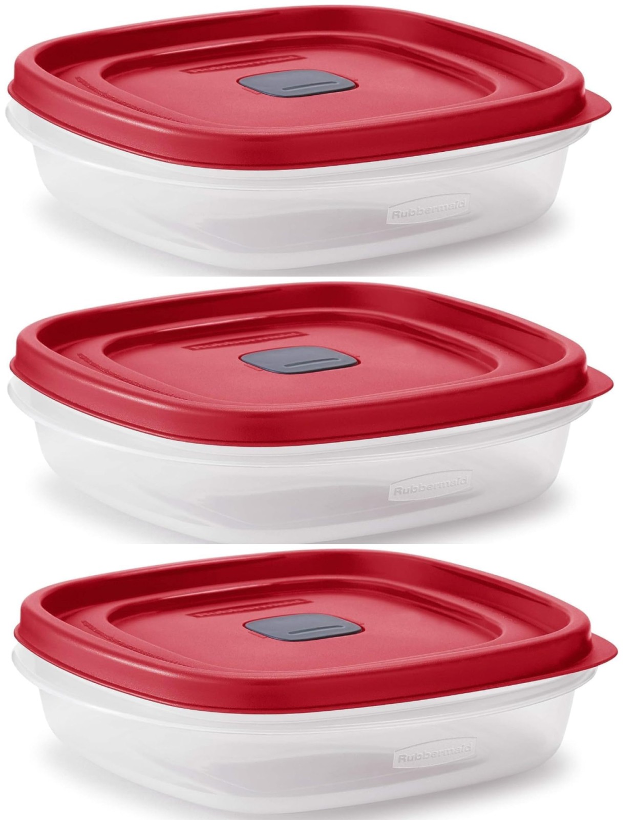 Utensilux Rubber maid Food Storage Containers Three Cup Food Storage Containe…