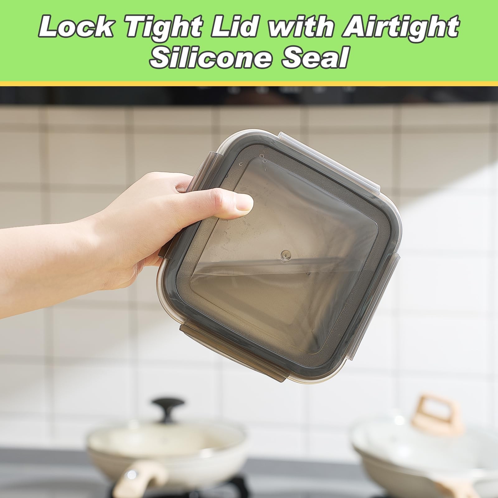 6 Pack Food 304 Stainless Steel Sandwich Containers, Leakproof Metal Lunch Co…