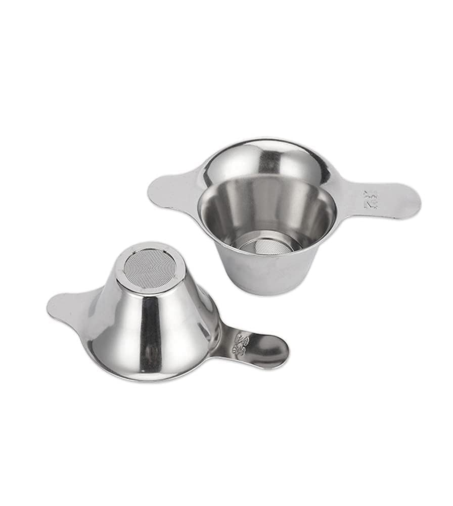 2 Pcs Tea Infuser strainer,Double Handles 304 Stainless Steel Silver