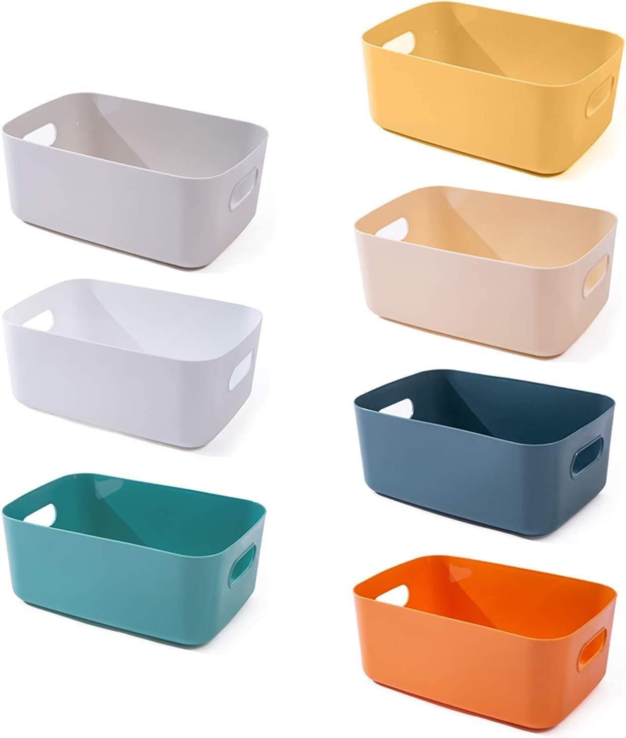 Plastic Storage B-ins 4.2L Small Organizer Bin Classroom Kitchen Pantry 7 Pack
