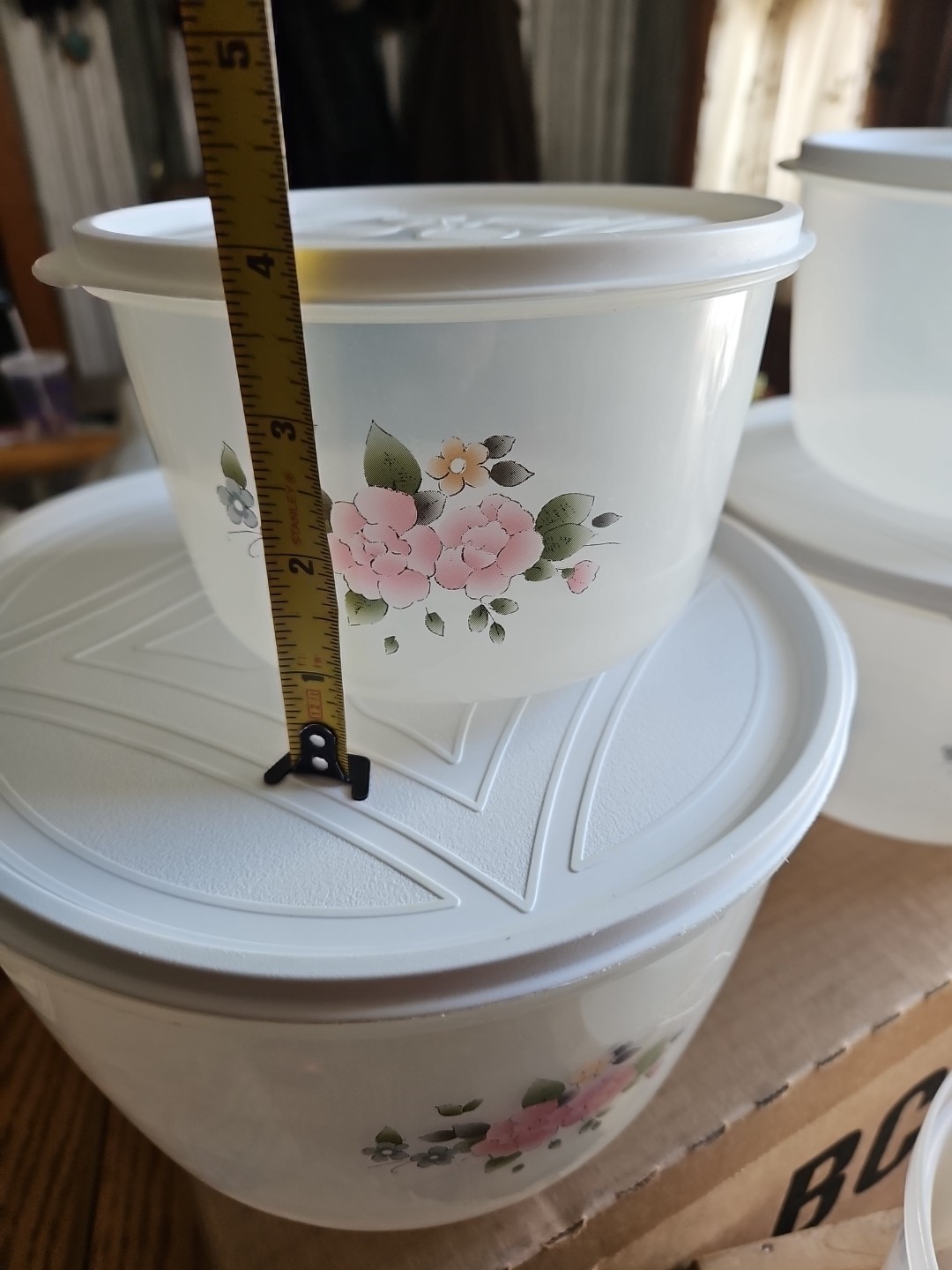 Pfaltzgraff Tea Rose Vintage Freezette II Plastic Container Set EUC – RARE ITEM!