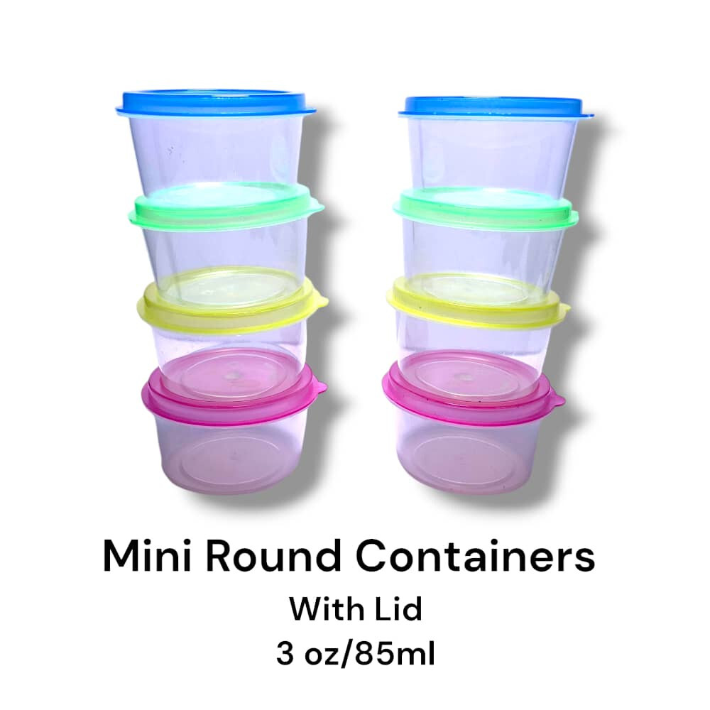Mini Plastic Food Container Storage 8-pcs Multi-color