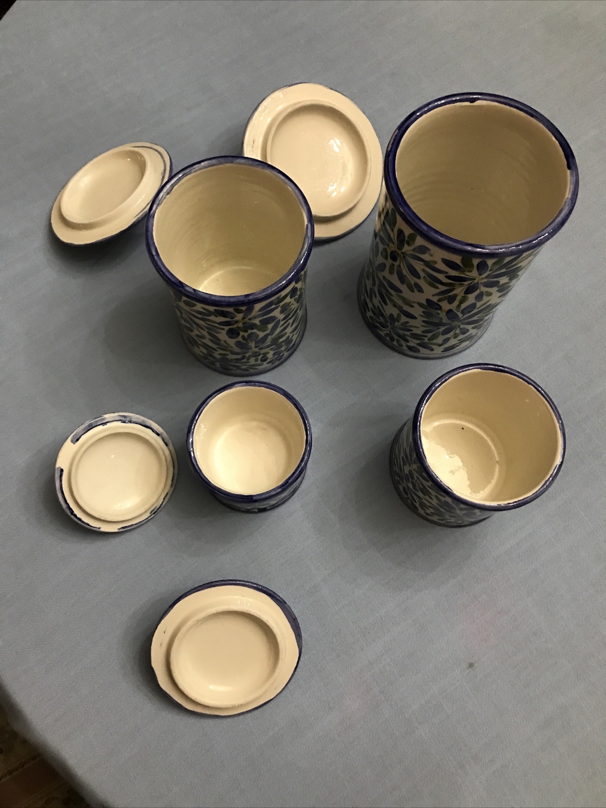 Beautiful 4 Piece Set Of Handmade Arte Creta Italian Kitchen Storage Containers