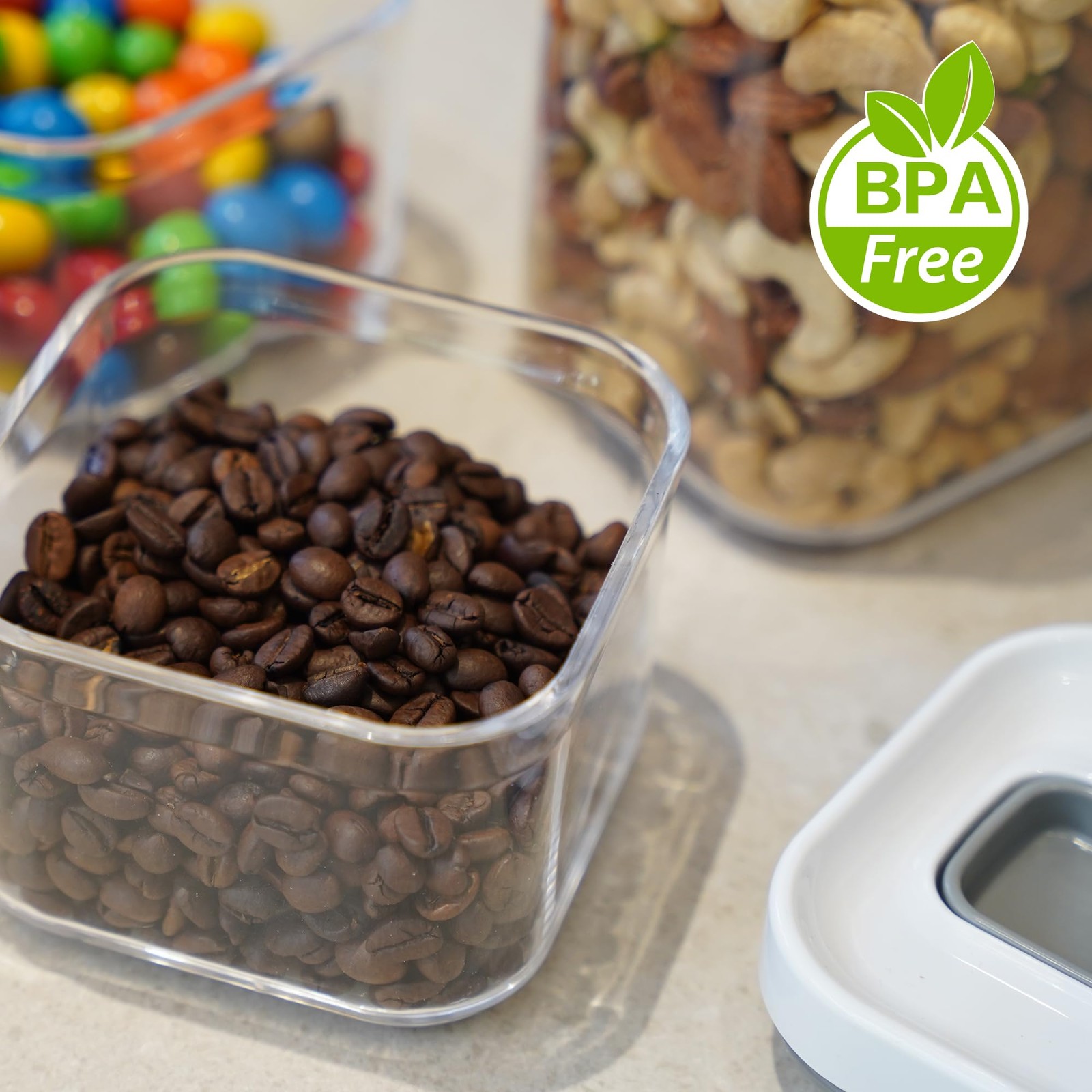 3 Pack -Touch Seal Food Storage Containers with Lids, Airtight Stackable BPA-…