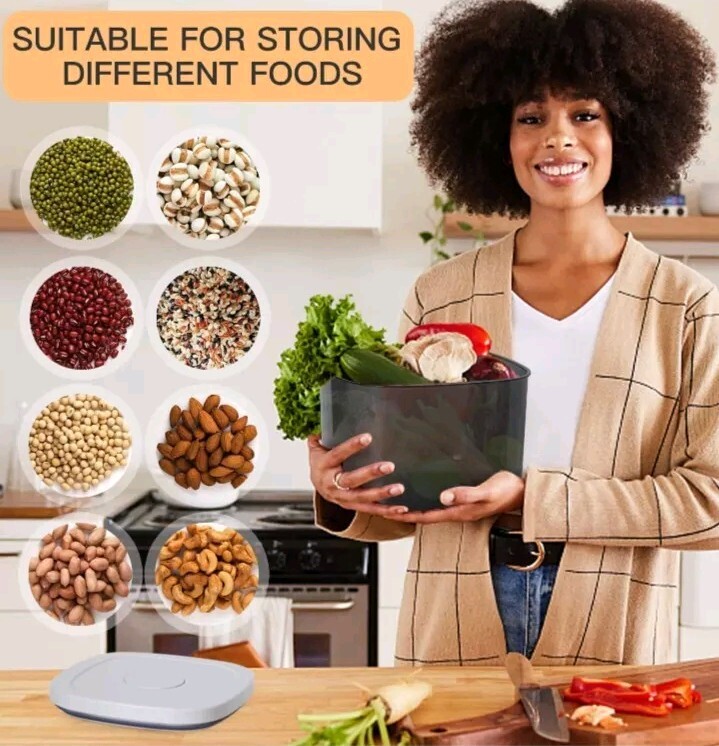Rice Dispenser,5.28 Qt/5 L/10 Lbs Food Storage Container with Measuring Cup Food