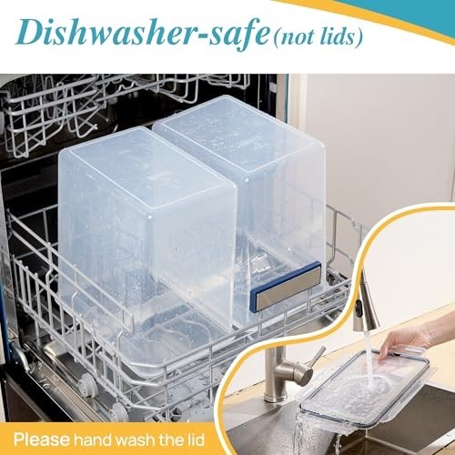 Extra Large 9.5L Airtight Storage Containers – 2 Pack for Flour, Sugar, Rice, Ba