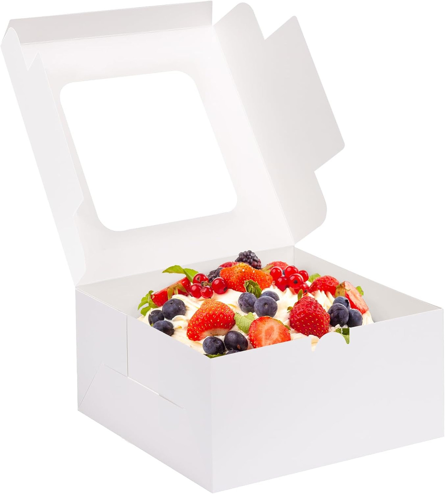 Cake Boxes 10x10x5 Inch with Window 32 Pack Bakery Pastry Container for Pies