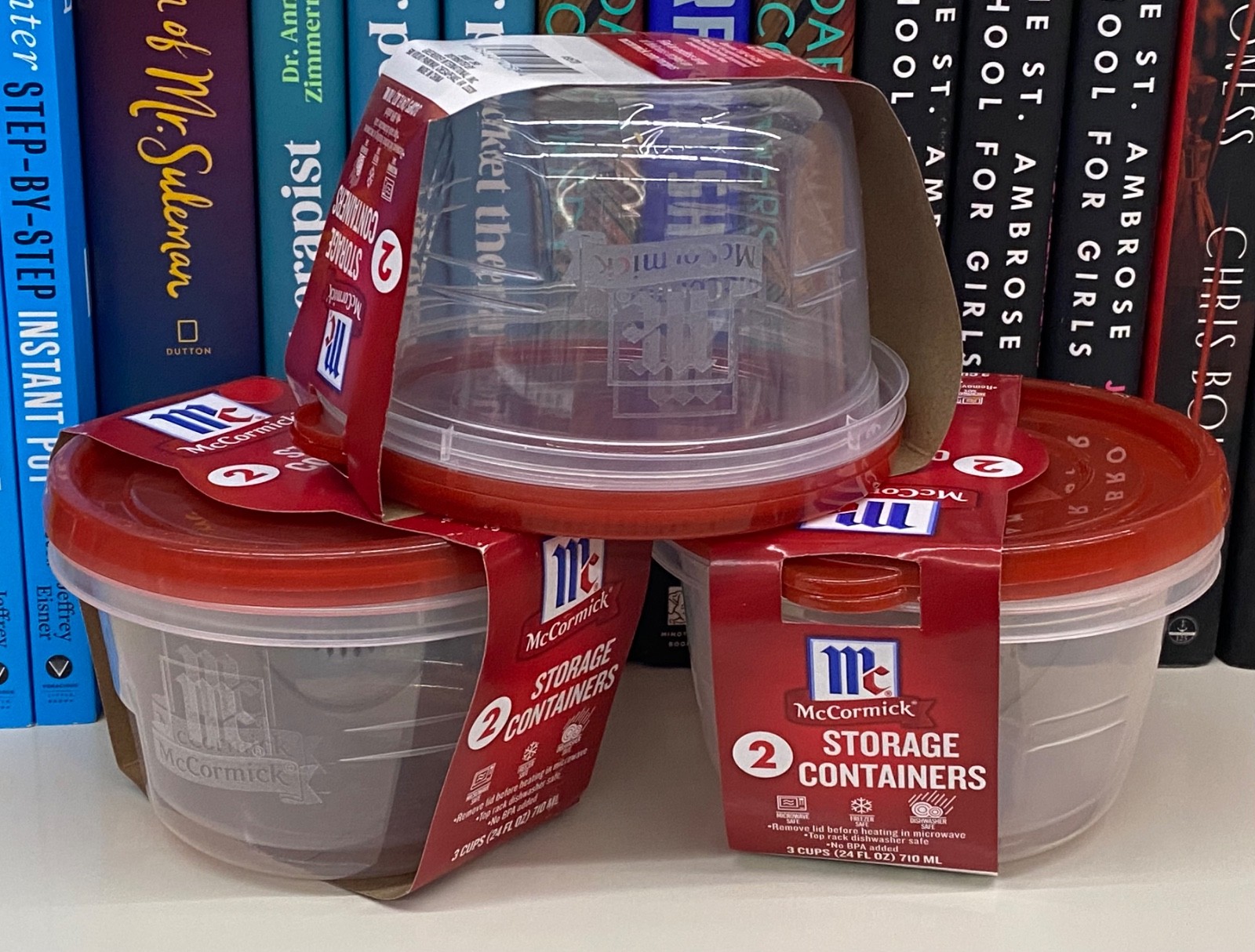 mccormick storage containers 24 fl oz , 3 packs total 6 containers