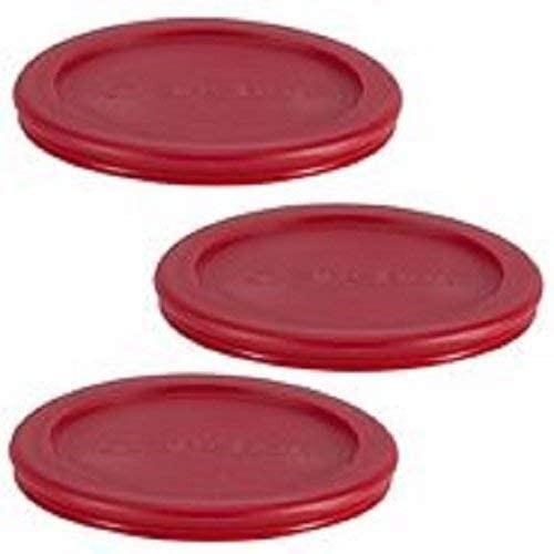 Anchor Hocking Replacement Lid 2 Cup / 472 ml, Set of 3 lids, red 2 cup, Red