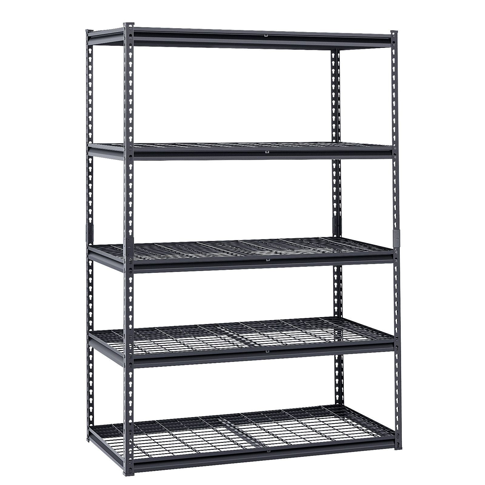 5 Tier Heavy Duty Garage Shelving, 3000 lbs, 24x48x72 in, Adjustable Metal