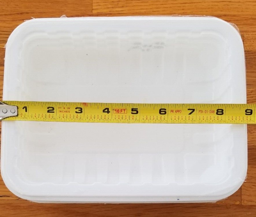 12 Empty White 2x9x7″ Containers Microwave Organize Food Dishwasher Storage