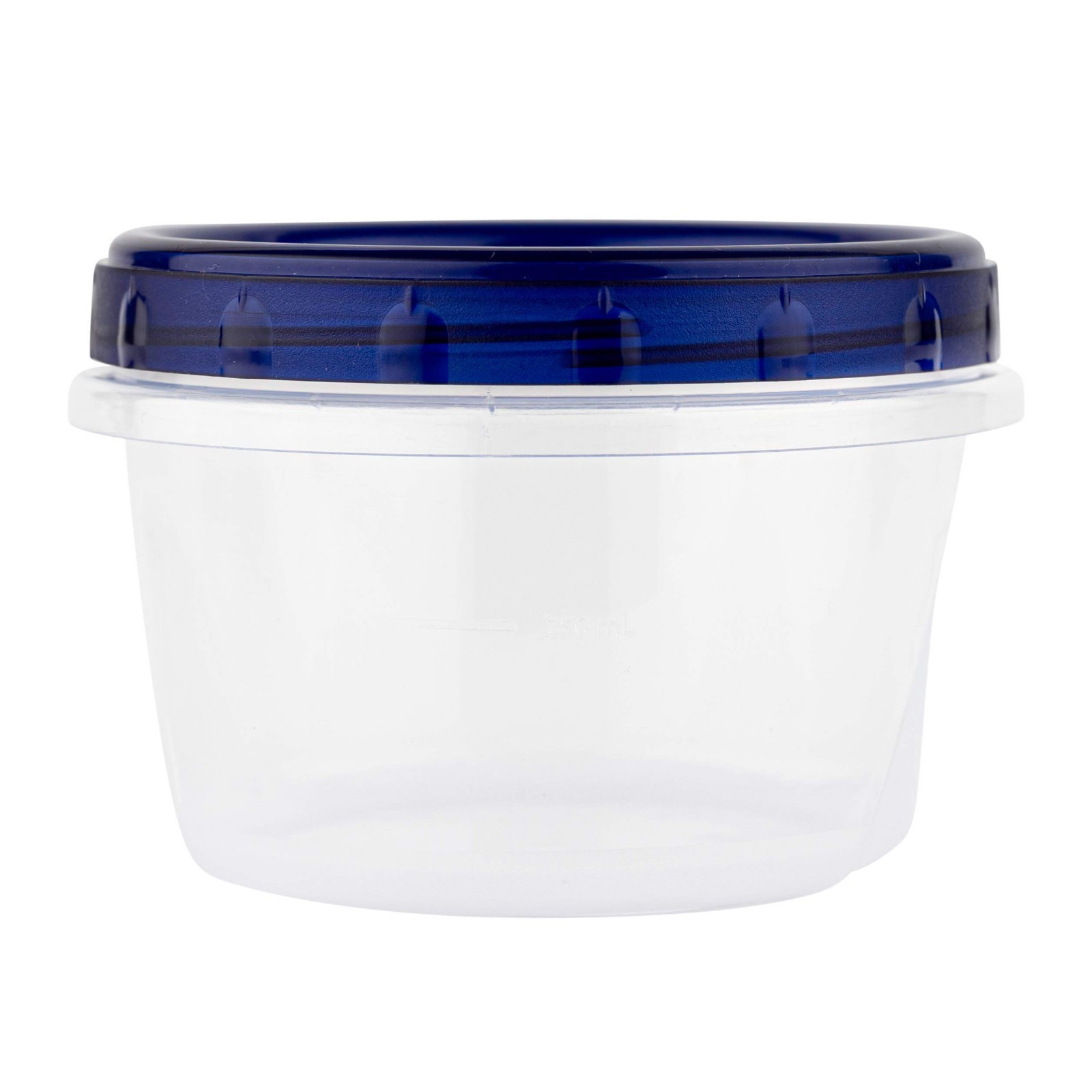 4 oz Twist Top Deli Containers – 12 Pack, Clear Bottom, Blue Lids, Reusable, Sta
