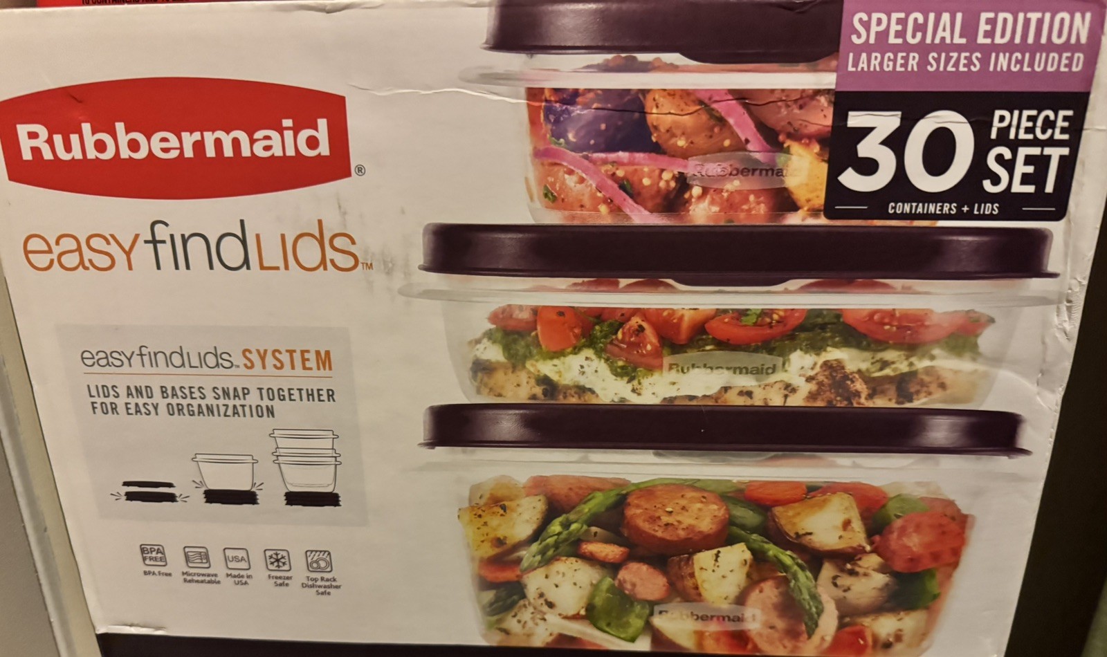 Rubbermaid 30pc Food Storage Set with Easy Find Lids – LIMITED EDITION AMETHYST