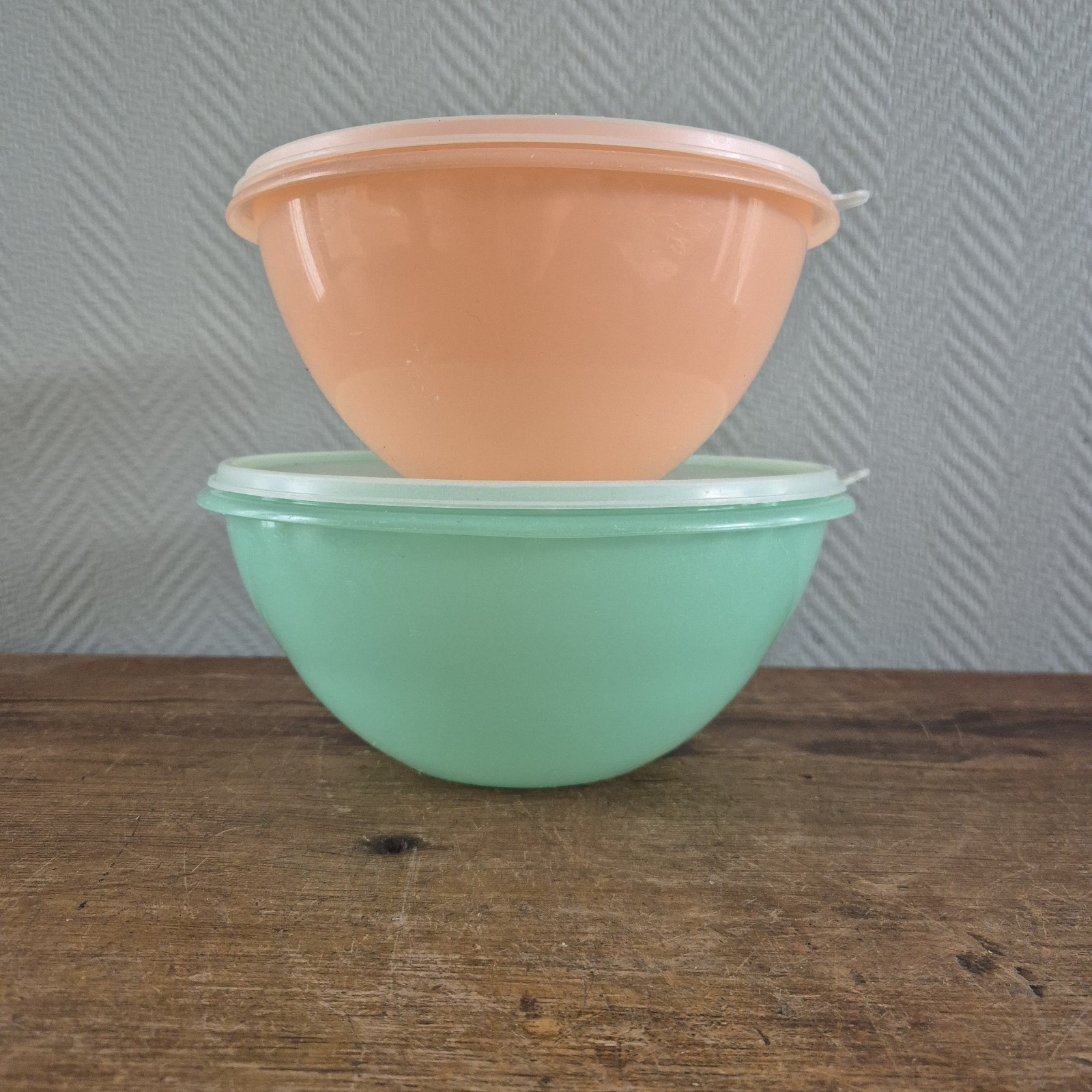 Vintage Tupperware Bowl Set, Pastel Trays Bowls