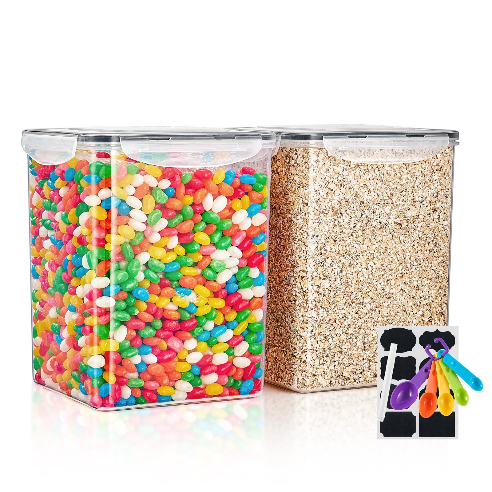 Sorbus Airtight Food Storage Containers Lids, Labels, Marker BPA Free – 2Pk