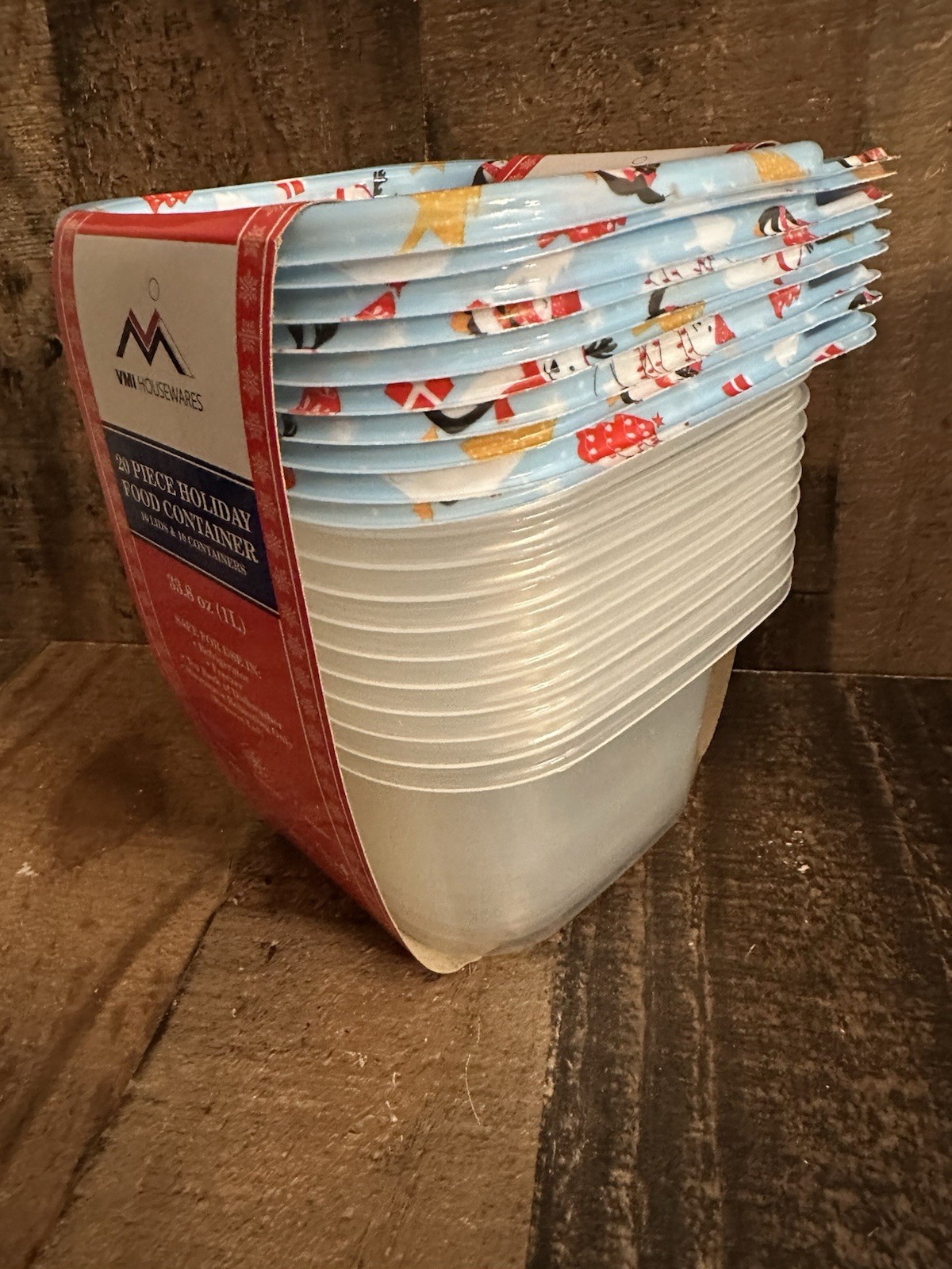Winter Theme 20Pc Meal Storage & Gift Containers . Reusable , BPA Free, One Set