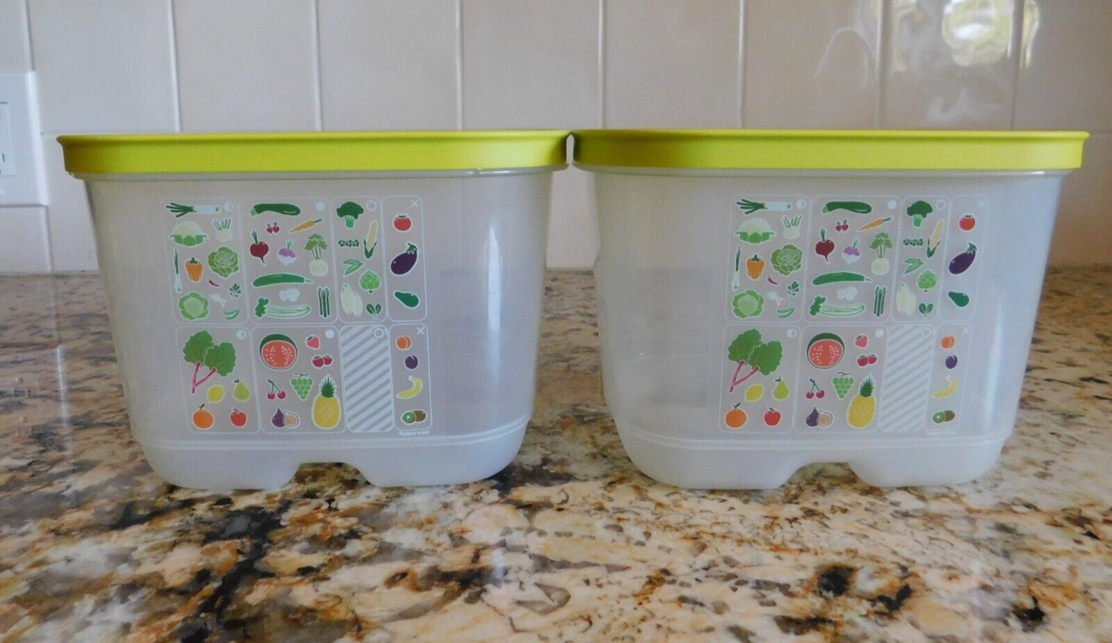 TUPPERWARE 2 Fridgesmart Small Deep 1-3/4 Qt Container Margarita Green 7286 7287