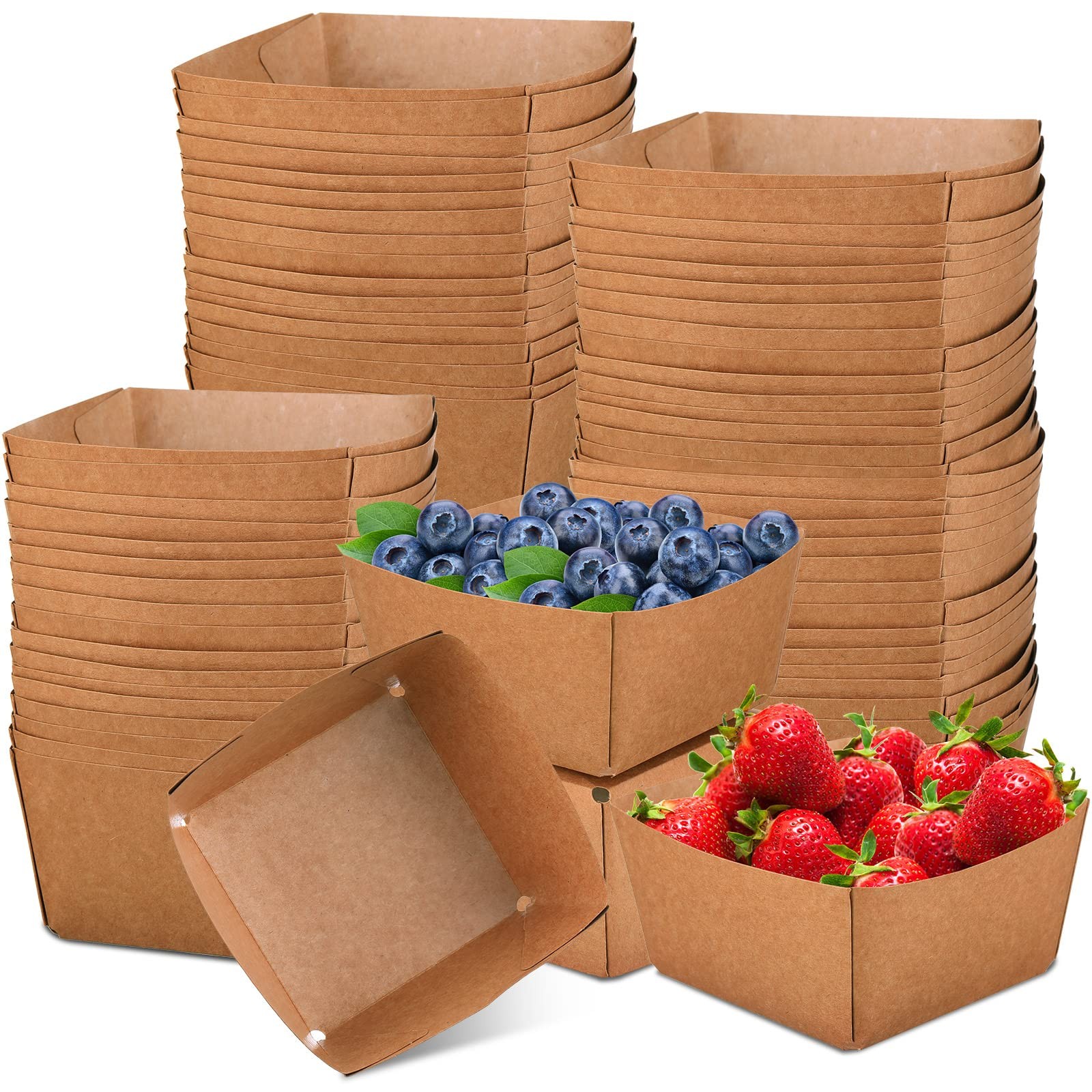 100 Pieces Large Size Berry Baskets 6 Inches Strong Strawberry Baskets Berry …
