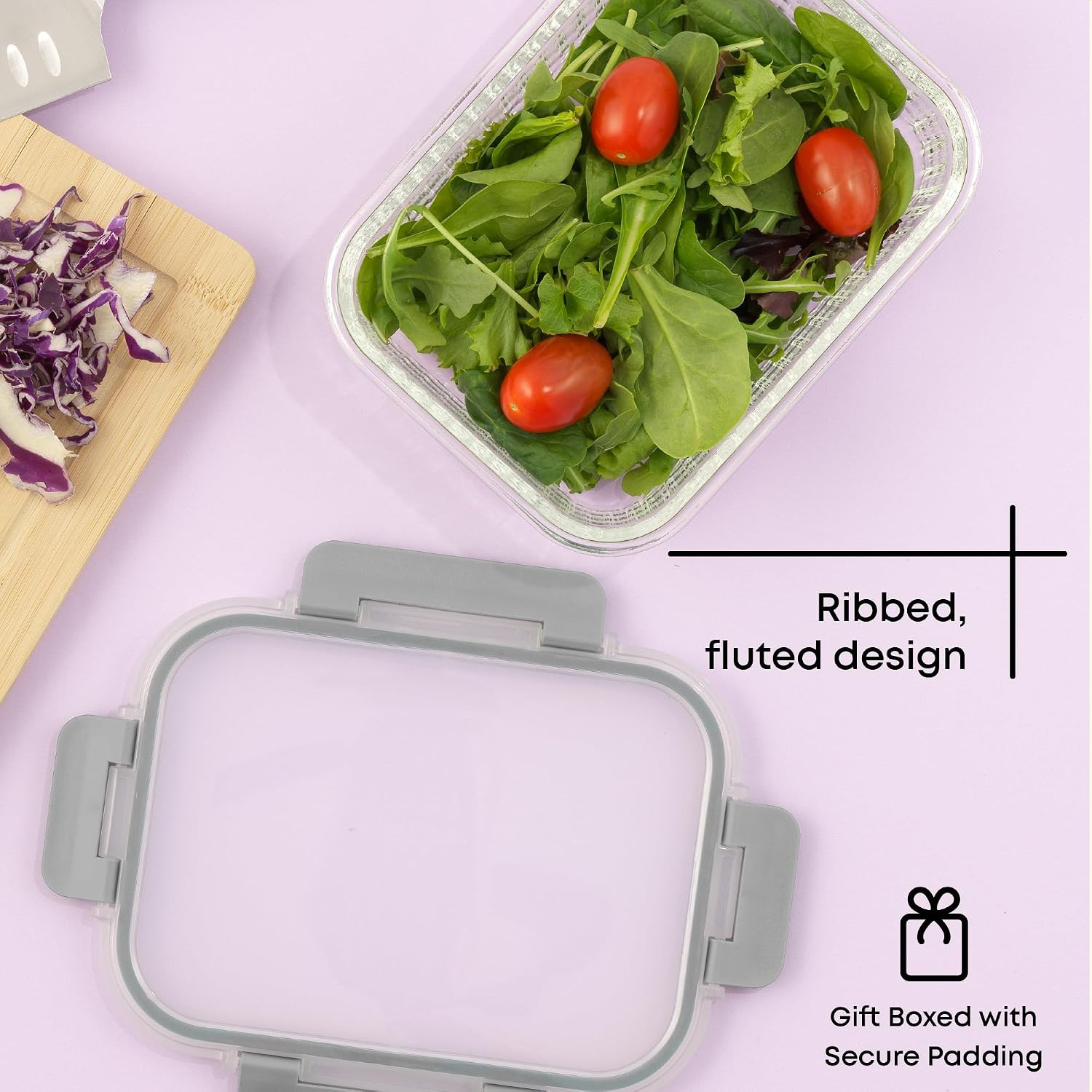 JoyJolt 24pc Borosilicate Glass Storage Containers with Lids | 12 Airtight/Freez