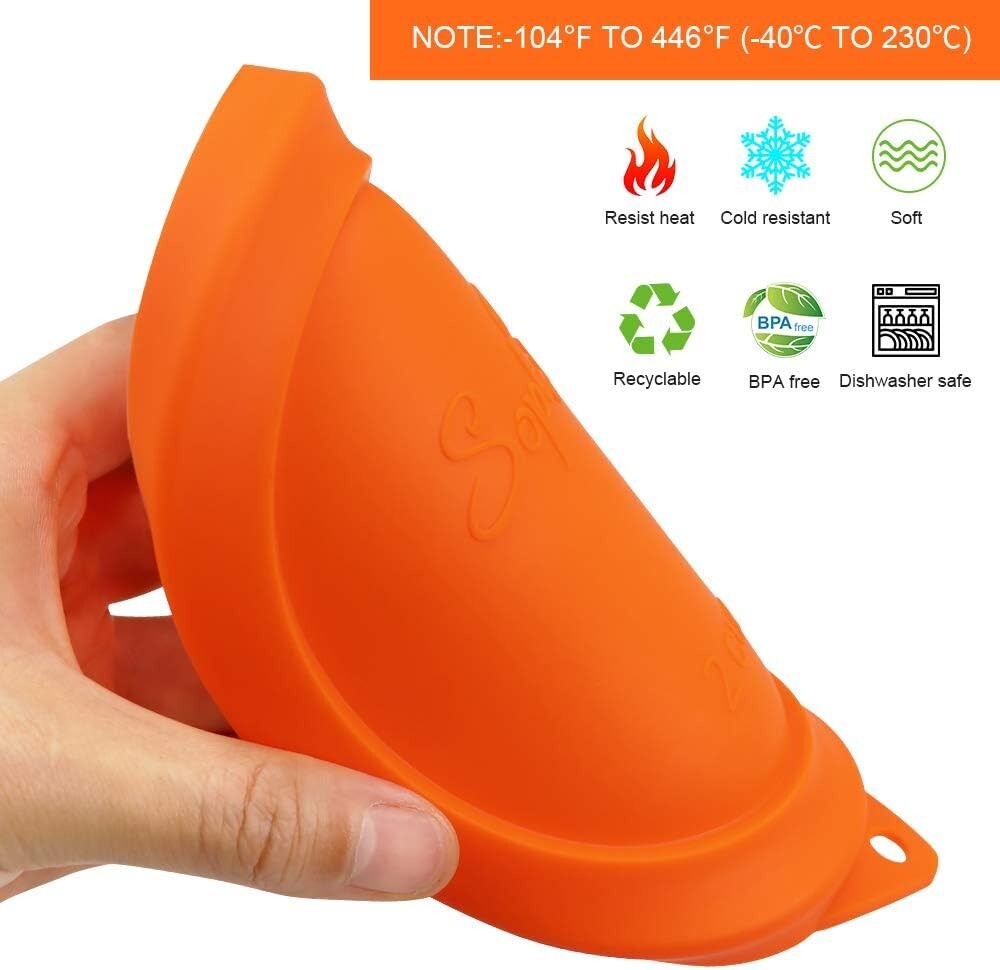 2 Cup Round Silicone Storage Cover Lids Replacement for Anchor Hocking and Pyrex