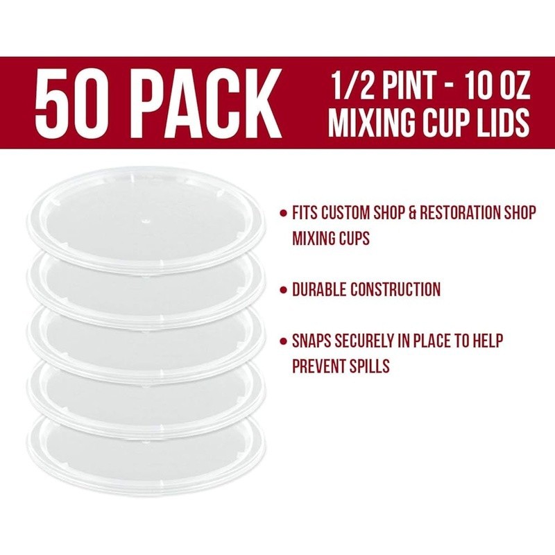 Mixing Cup Lids Spill Proof Paint Epoxy Storage Compatible Durable Professional