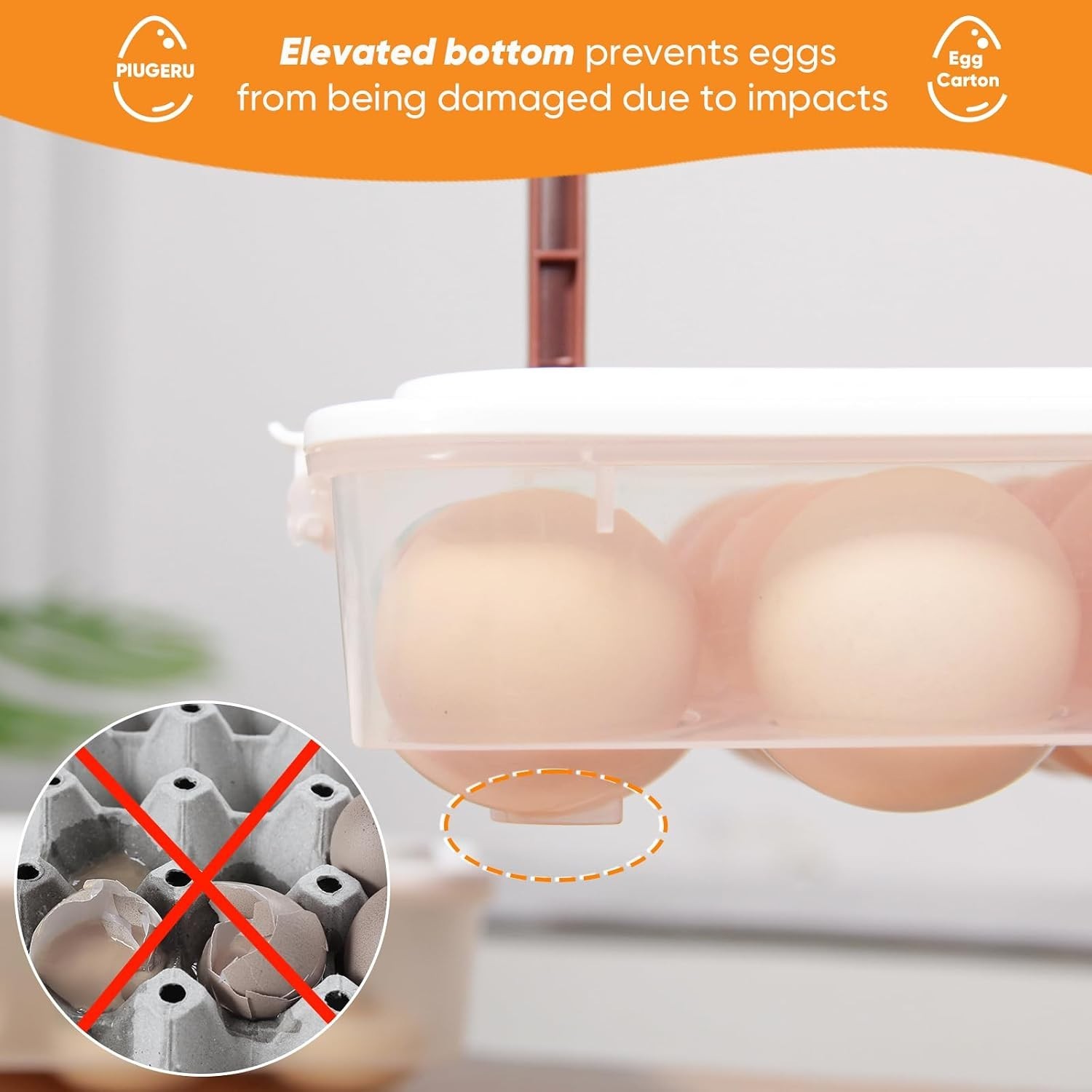 Deep Slot Deviled Egg Containers with Secure Buckle – Dual Pack for Fresh Eggs