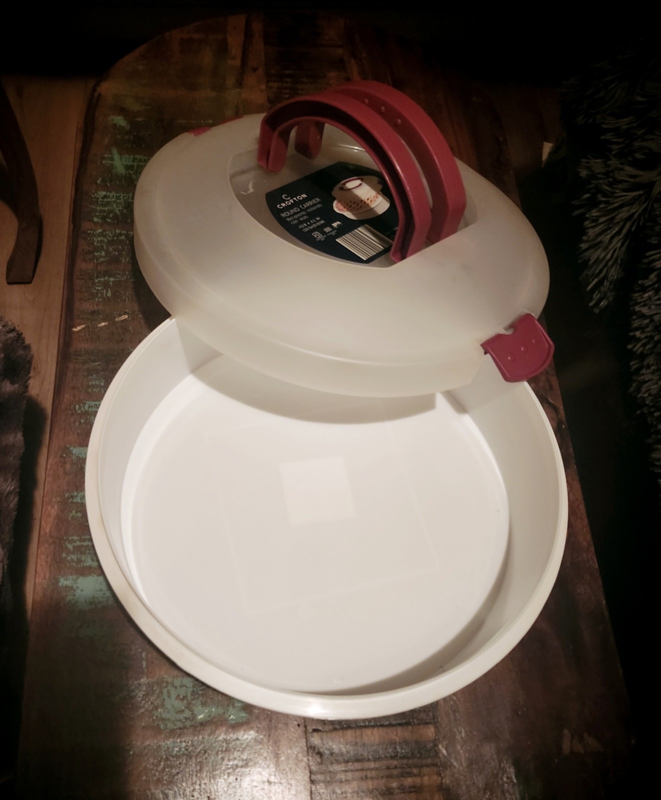 Aldi Crofton Pie Cupcake Cookies Round Lock Lid Storage Container Carrier